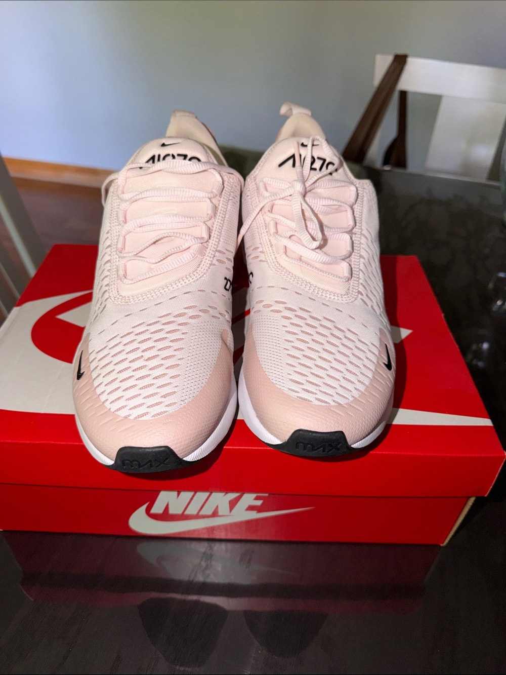 Nike Women’s Air Max 270 Sneakers - Light Pink and Rose - Picture 3 of 4